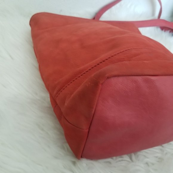 LUCKY BRAND Red Brick Genuine Leather Crossbody Shoulder Bag - Picture 9 of 13